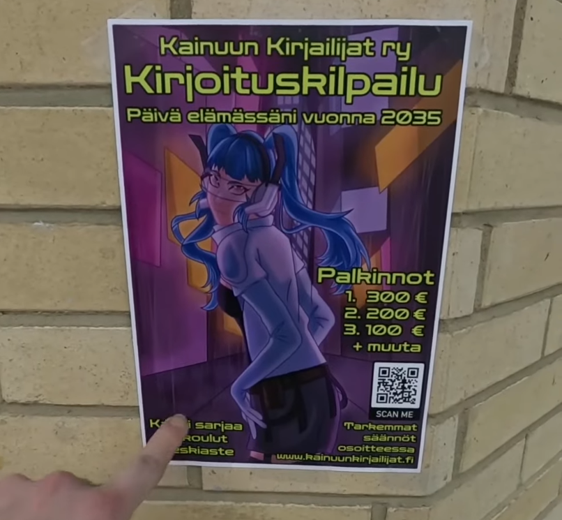Poster per un concorso "A day in my life in 2035" della biblioteca di Kajaani in Finlandia.