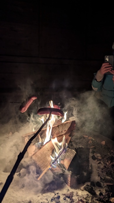 Pranzo o cena tradizionale nel bosco Lappone