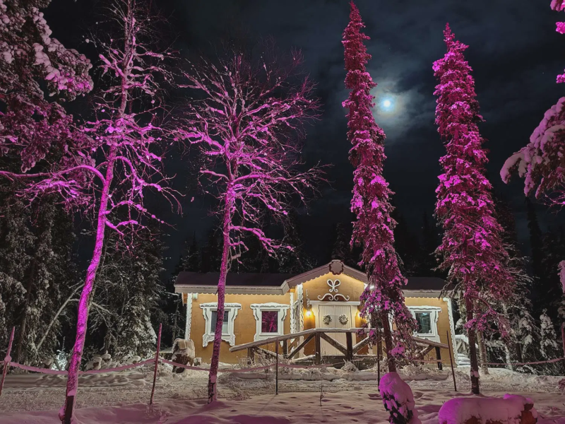 Villaggio degli elfi, renne e babbo natale — foto 3